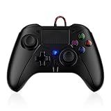 Wired Controller for PS5 Controller, Gaming Controller for Playstation 5 / PS5, PS4, PC, Support Turbo, Marco, 3.5mm Audio Jack - Black