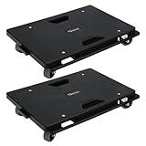 Insdawn Furniture Dolly 2Pack Upgraded Furniture Dolly Connectable with 4 Wheels Small Black Flat Dolly Cart 500 LBS Capacity for Heavy Furniture Appliance Dolly Heavy Duty