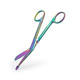 Green Max Lister Bandage Scissors-Safety Bandage & Trauma Shears-Stainless Steel Professional Scissors for First Aid Utility-Medical Care & Home Nursing (6.25, Multi)