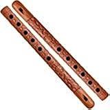 Indian Glance Traditional Wooden Flute Great Sound Woodwind Musical Instrument - Gift Flute for Kids (Set of 2)