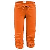 Soffe Women's Fashion Juniors Football Capri (US, Alpha, Large, Regular, Regular, Orange)