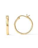 PAVOI 14K Yellow Gold Plated 925 Sterling Silver Post Lightweight Hoops | 20mm | Yellow Gold Hoop Earrings for Women