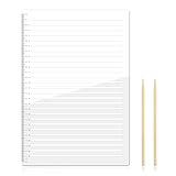 Line Stencil Straight Line Stencil 0.35inch Spacing, 11 Inch Line Drawing Stencil Lettering Guide, Stencil Paper for Journaling Scale Writing Ruler for Paper Card Aids