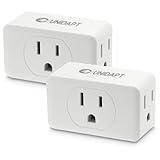 Unidapt 3 Outlet Multi Plug Wall Adapter, Multiple Outlet Splitter, Extender Grounded Wall Tap Power Plug Expander for Cruise Ship Home Office Dorm Essentials, 2-Pack