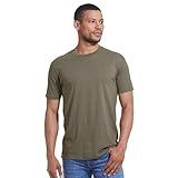 True Classic Mens T-Shirts - Short Sleeve Crew Neck Plain Novelty T Shirt for Men, Pack of 1, Heather Military Green, XXL