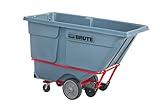 Rubbermaid Brute Tilt Dump Truck/Trash Cart/Garbage Collection/Recycling, 1 Cubic Yard, Heavy Load Capacity, 2,100 lbs., Gray, Distribution Centers/Warehouse/Manufacturing/Stadiums
