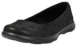 Skechers Womens Go Walk Lite-15395 Ballet Flat, Black/Black, 10 US