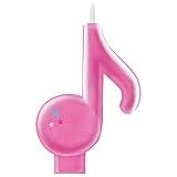 Pink Glitter Internet Famous Music Note Candle (4"x3") - 1 Pc. | Stunning Design, Perfect For Birthday Parties, Events, & Celebrations