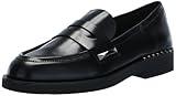 ASH Women's Whisper Stud 2 Loafer Shoes-Chic Leather Design, Comfortable Fit, Versatile Style for Everyday Wear, Black, 8.5-9