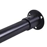 Closet Rod for Hanging Clothes, 28 to 50 Inch Metal Adjustable Closet Hanging Rods, Space Saving Closet Tension Pole Heavy Duty Closet Bar for Wardrobes, Shoe Cabinets-Matte Black