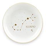 Homlouue Scorpio Zodiac Ring Dish - Birthday Gift for Women - Ceramic Astrology Sign Trinket Tray, Jewelry Holder - Constellation Gift for Best Friends