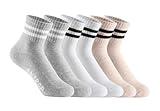 Antrop Women Quater Crew Athletic Running Cotton Cushion Socks (6 Pairs)