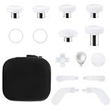 TOMSIN Thumbsticks&Paddles for Xbox Elite 2 Controller,15 in 1 Accessories Pack with Case for Xbox Elite Controller Series 2 Core,6 Metal Thumbsticks,4 Paddles,2 D-pad,Protection Rings (White)