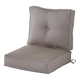 Greendale Home Fashions Outdoor 2-Piece Sunbrella Premium Deep Seat Cushion Set, Cast Ash