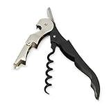 Chef Craft Select Waiters Corkscrew with Foil Cutter and Bottle Opener, 5 inches in Length, Stainless Steel/Black