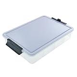 Farberware Small Build-a-Board Snacklebox with Locking Plastic Cutting Board Lid, Portable Charcuterie Storage with 7 Compartments
