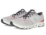 On Men's Cloud X 4 Sneaker, Silver/Flame, 12