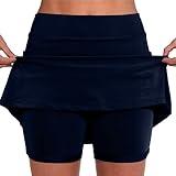 Day-Prime-Deals Today 2025 Womens Skorts with Pockets high Waist Athletic Sports Pants Skirts with Shorts Underneath Navy Skirt Shorts for Women Small