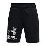 Under Armour Boys Tech Logo Shorts, (001) Black / / Mod Gray, Medium