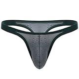 Casey Kevin Men's Sexy Breathable Mesh G-Strings Thong Bulge Pouch Tagless Underwear