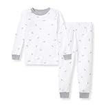 Burt's Bees Baby Baby Boy's Toddler Pajamas, 2-Piece Sleeve Tee and Long Pant Cotton PJ Set, Sizes 12 Years, Blue Golden Bee, 24 Months
