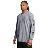 Under Armour Men's Freedom Flag Long Sleeve, (035) Steel Light Heather / / Black, Medium