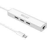 Ethernet Adapter for Fire Stick TV Cube, Google Chromecast Ultra, Tivo Stream 4K - Micro USB Host OTG Cable with Power, 3 USB 2.0 HUB