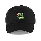 Adjustable Kermit The Frog Embroidered Baseball Cap - Unisex Classic Dad Trucker Hat Black