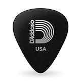 D'Addario Duralin Guitar Picks - Guitar Accessories - Guitar Picks for Acoustic Guitar, Electric Guitar, Bass Guitar - Great Strength, Grip, Durability - Black, Extra Heavy, 1.5mm, 25-Pack