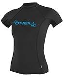 O'Neill Wetsuits Women's Basic Skins S/S Rash Guards, Black, Medium