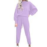 Sweatsuits Women 2 Piece Outfit Casual Comfort Jogger Sets Cozy Cute Oversized Mock Neck Sweatshirt Fleece Sweatpants Set Women's Loungewear Sets Athleisure Sweat Matching Set Teacher Sweat Suits Fall