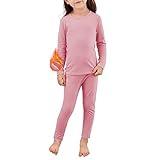 Girls Underwear Kids Thermal Underwears Toddler Winter Base Layer Long Johns Sets for Boys Dark Pink Large (100) /3T-4T