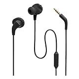 JBL Endurance Run 2 Wired - Waterproof Wired Sports in-Ear Headphones, Pure Bass Sound, Hands-Free Calls, Never Hurt. Never Fall Out. (Black)