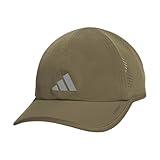 adidas Men's Superlite Hat, Athletic Performance Workout Adjustable Relaxed Cap, Olive Strata Green/Silver Metallic/3.0, One Size