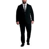 Haggar Men's Big and Tall Premium Tailored Fit Suit Separate, Black BT-Pant, 44W x 32L