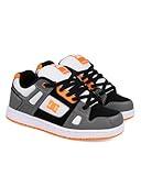 DC Shoes Stag Skate Shoe, Grey/Black/Orange, 5 US Unisex Big Kid