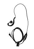 Lsgoodcare 2.5MM 1 Pin G Shape Clip-Ear Ear Hook Earpiece Headset PTT and Mic Compatible with Motorola Talkabout 2 Two Way Radio MH230R MR350R MS350R MT350R Walkie Talkie, Pack of 1