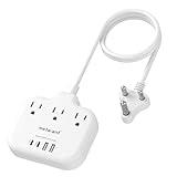 South Africa Plug Adapter, Type M Adapter for South Africa with 3 AC Outlets & 4 USB Ports(2 USB C) 15.5W, 3FT Extension Cord, Africa Travel Essentials for USA to South Africa Namibia Nepal Malaysi
