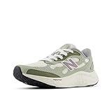 New Balance Women's Fresh Foam Arishi V4 Tira Lux Running Shoe, Sea Salt/Olivine/Dark Olivine, 10