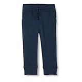 Amazon Essentials Boys' Fleece Jogger Sweatpants, Navy, Large