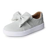 J. Adams Wally Platform Slip-On Shoes for Women – Comfortable Sneakers with Bow