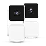 WYZE Cam Pan v3 Indoor/Outdoor IP65-Rated 1080p Pan/Tilt/Zoom Wi-Fi Smart Home Security Camera with Color Night Vision, 2-Way Audio, Compatible with Alexa & Google Assistant, White, 2-Pack