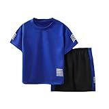 LFOXROG Toddler Boys Clothes Mesh Athletic Summer Short Sleeve T-Shirt and Shorts Kids Outfit Set 3-10 Year