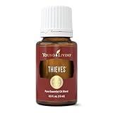 Thieves Essential Oil Blend by Young Living, 15 Milliliters | Topical and Aromatic | Vegan & Gluten-Free | Aromatherapy Diffuser | Natural & Organic Premium Oils