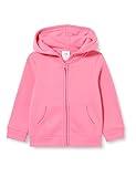 Amazon Essentials Girls' Fleece Zip-Up Hoodie Sweatshirt, Bright Pink, Small
