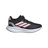 adidas Run Falcon 5 Sneaker, Black/Pink Spark/Silver Metallic, 5.5 US Unisex Big Kid