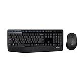 Logitech MK345 Wireless Combo Full-Sized Keyboard with Palm Rest and Comfortable Right-Handed Mouse, 2.4 GHz Wireless USB Receiver, Compatible with PC, Laptop,Black