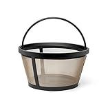 8-12 Cup Reusable Filter Basket With Closed Bottom Fits MrCoffee Coffee Maker and Brewer - Permanent Filter Replacement for Mr Coffee Gold Basket-Style Filters 1-Pack