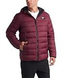 Reebok Men's Jacket – Lightweight Hooded Quilted Puffer Coat – Warm Insulated Winter Jacket for Men (S-4X), Size Medium, Classic Maroon