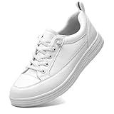 V-Janiffy Women's White Non Slip Work Shoes, White Food Service Slip Resistant Work Shoes, White Women's Nursing Shoes.